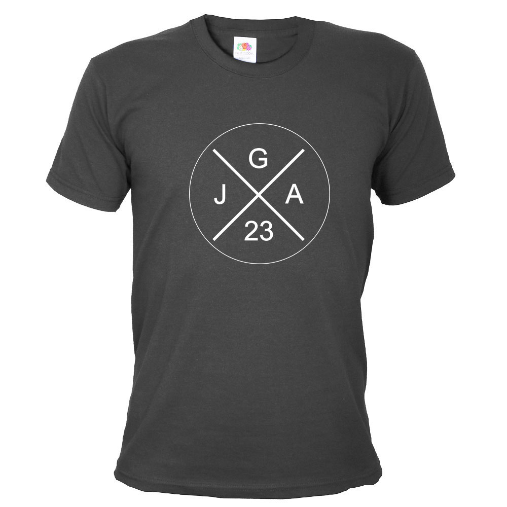 Graues JGA-Herren-Shirt mit 2023-Jahreszahl