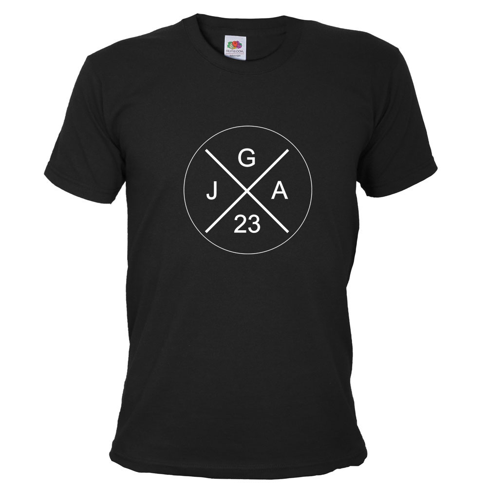 Schwarzes JGA-Herren-Shirt mit 2023-Jahreszahl