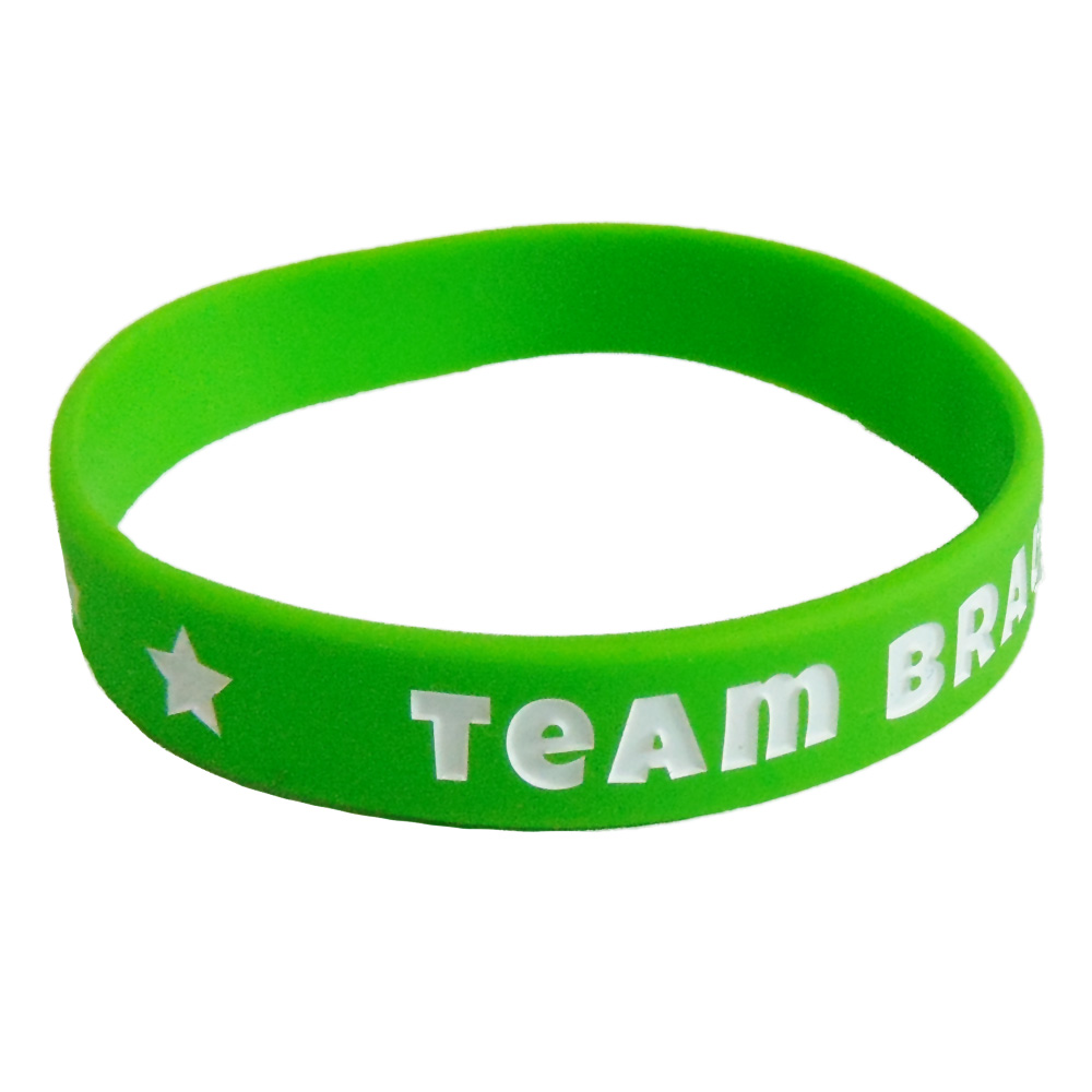 Grünes Silikon-Armband mit Team Braut-Schriftzug - Junggesellinnenabschied