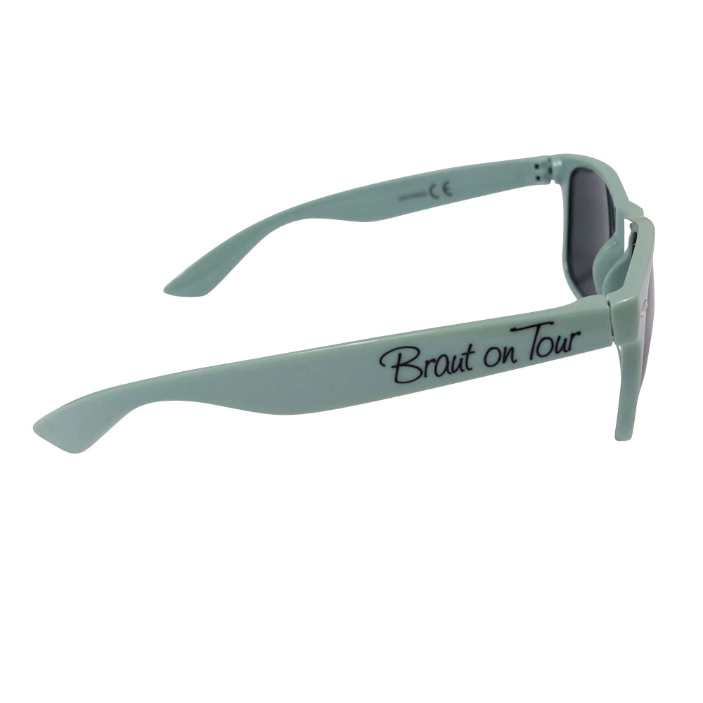 Salbei-farbene Braut-Sonnenbrille für den Junggesellinnenabschied