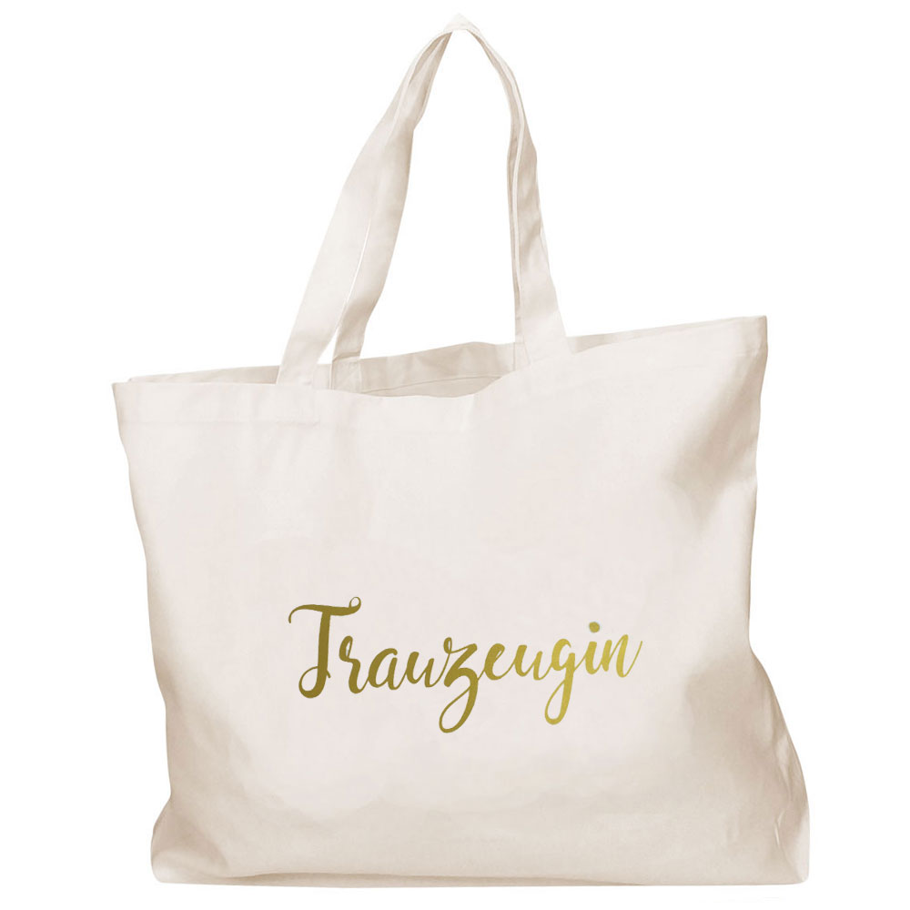 JGA Wellness-Tasche mit goldfarbenem Trauzeugin-Aufdruck