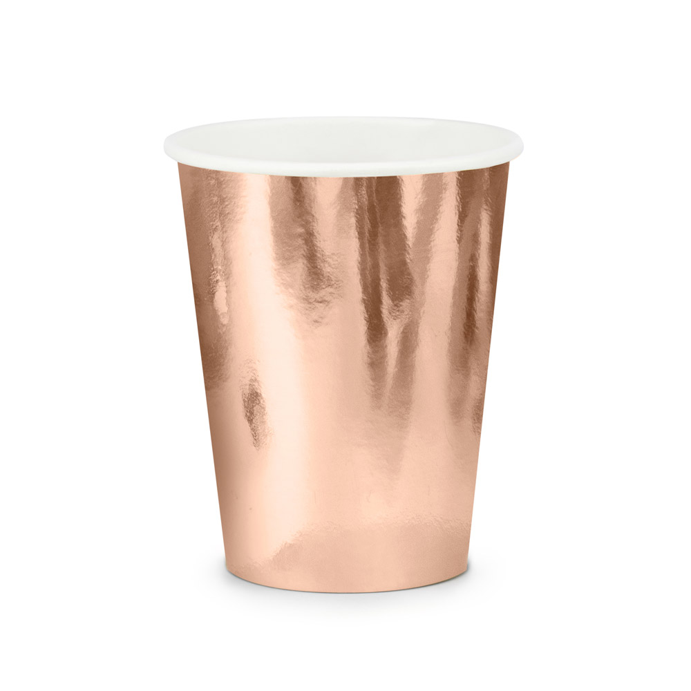 Pappbecher in Rose-Gold