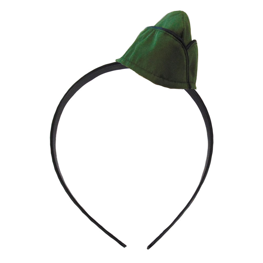 Grünes Army Girl-Hütchen mit Haarreif für Damen