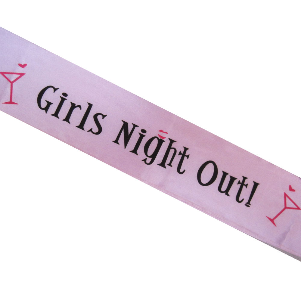 Pinke JGA-Schärpe mit Girls Night Out Aufschrift