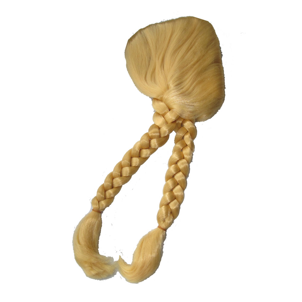 Blonde Schulmädchen-Perücke mit Zöpfen