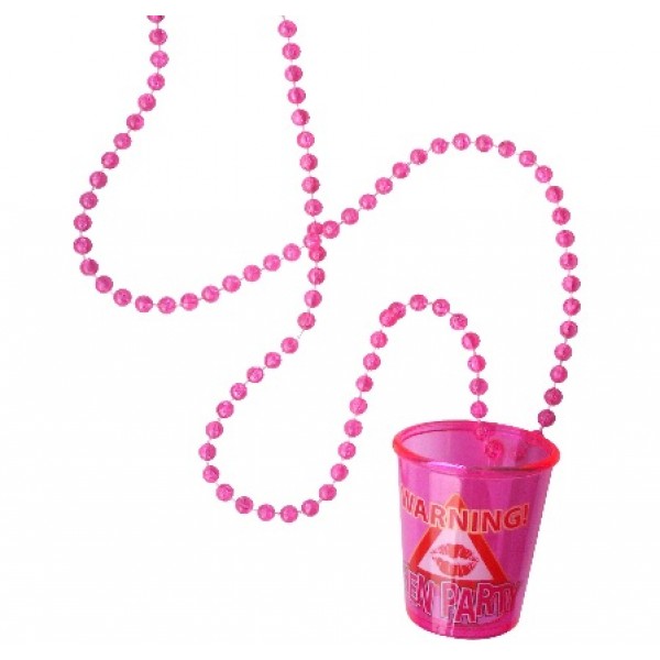 Pinkes Shotglas für den Junggesellinnenabschied