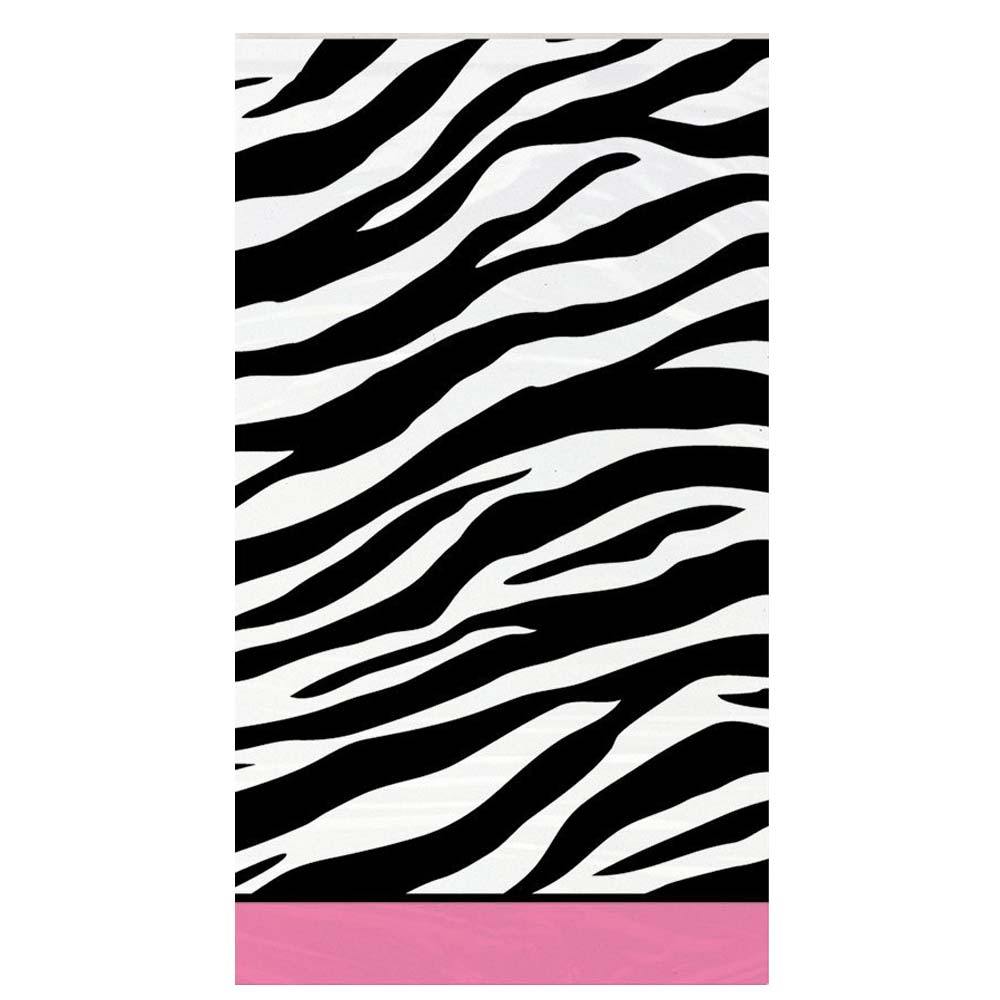 Kunststoff-Tischdecke mit Zebra-Muster für die Bridal Shower
