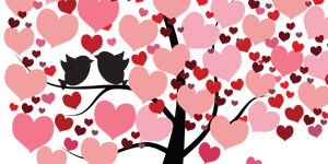 Hochzeitsbaum mit Herzen