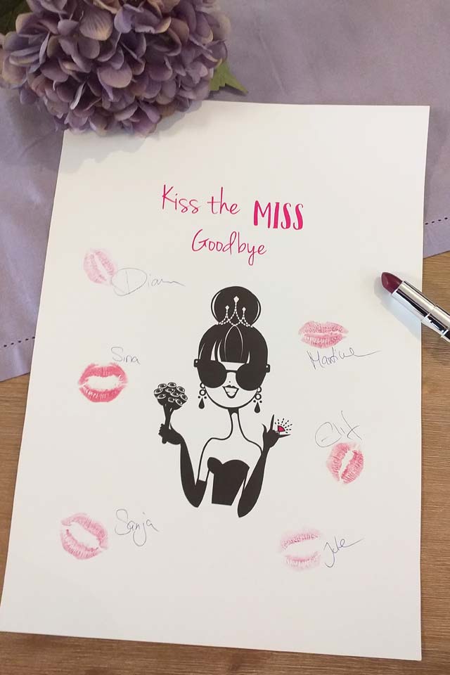 Kiss the Miss Goodbye-Poster - Geschenkidee für den JGA