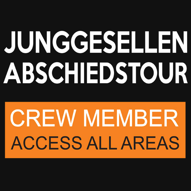 T-Shirt Logo: Junggesellen Abschiedstour - Access all Areas
