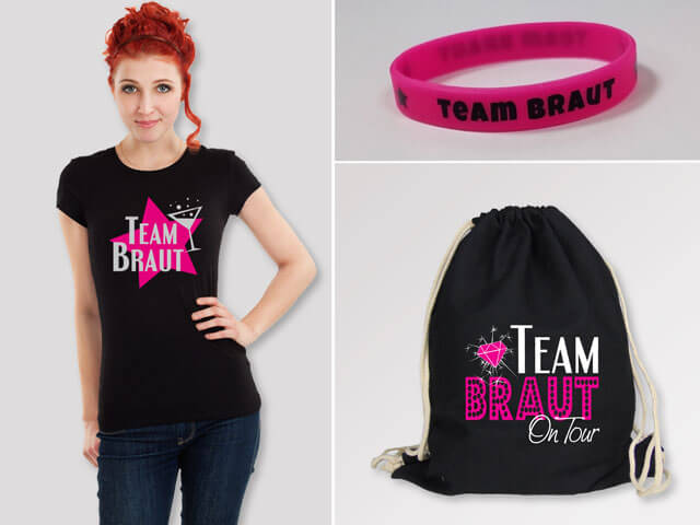 Team Braut - Outfits & Accessoires für den Junggesellenabschied